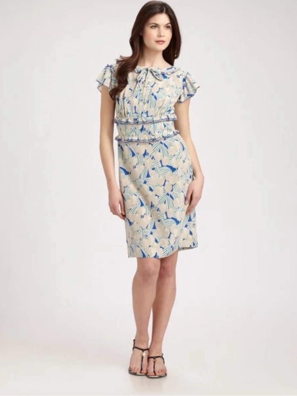 Tory Burch Silk Bernice Tulip Print Dress